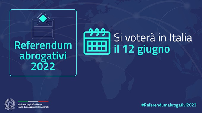 Referendum popolari di domenica 12 giugno 2022 - convocazione dei comizi